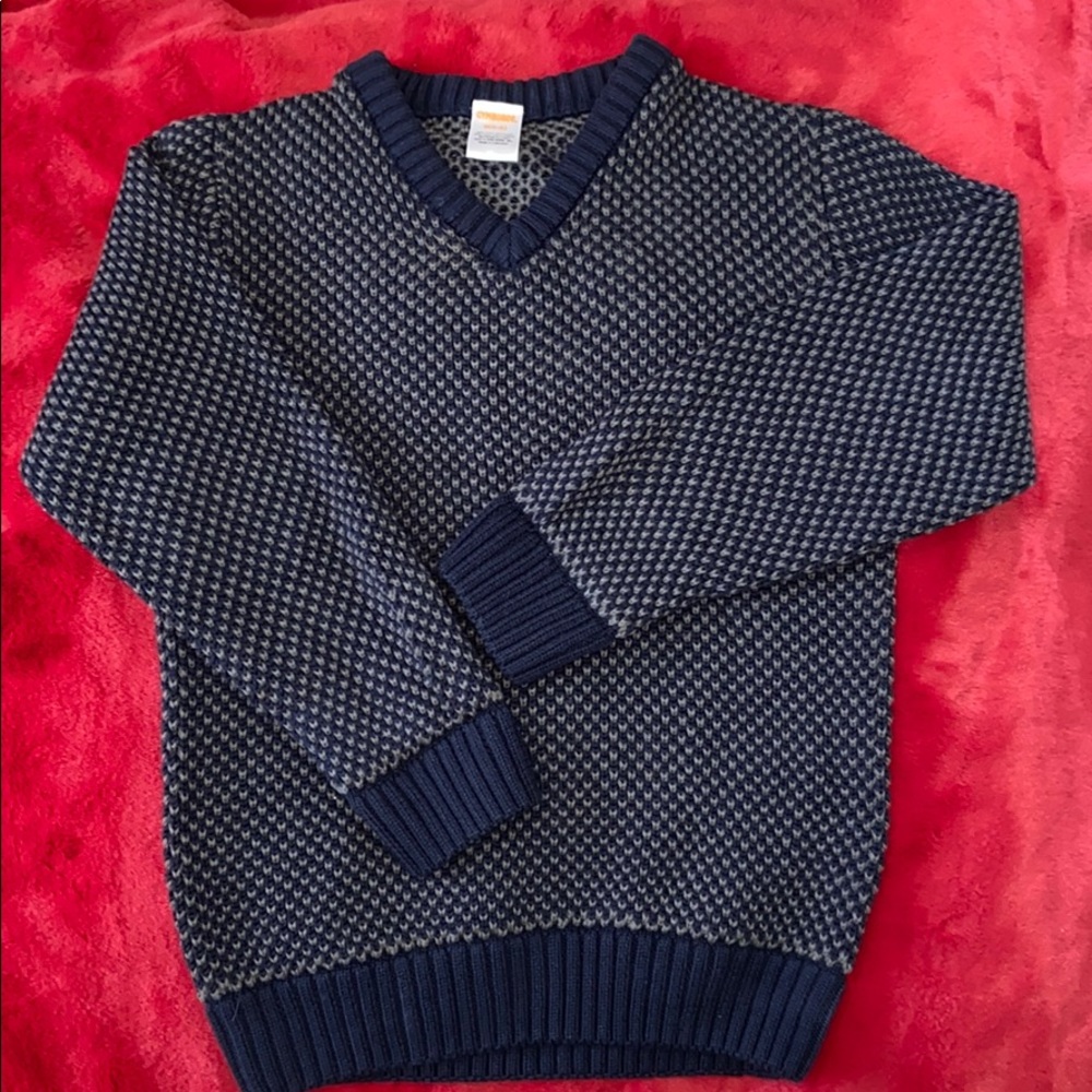 Gymboree boy’s v- neck sweater, small 5-6